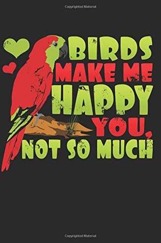 Birds Make Me Happy You Not So Much: Notebook / Journal / 110 Lined Pages Paperback – 6 Jul 2018