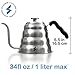Pour Over Coffee Maker Tea Kettle â€“ Premium Gooseneck Kettle Coffee Pot With Fixed Thermometer for Perfect Coffee and Tea - Teapot with Max Line (34floz)