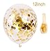 99 Toys Clear Confetti Balloons | 20 pcs | 10 golden confetti + 10 colorful confetti | prefilled | 12 inches