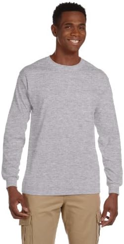 Heavy Cotton 100% Cotton Long Sleeve Tshirt (5400) Ash Grey, M