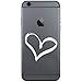 Heart Love Peace Vinyl Cell Phone Decal for Smartphone (White 2