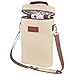 Tirrinia 2 Bottle Wine Gift Tote Carrier - Leakproof & Insulated Padded Versatile Wine Cooler Bag for Travel, BYOB Restaurant, Wine Tasting, Party, Dinner,Gift for Wine Lovers, Beige