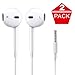 Earbuds, TiFaKa iPhone Earphones with Microphone Stereo Headphones with Mic and Remote Control 2Pack for iPhone 6s 6 Plus 5s 5 4s 4 SE 5C iPad iPod 7 8 7s IOS S8 S7 S6 Note 1 2 3 2 In Ear Earbuds