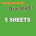 5 Sheets Oracal 651 Permanent, Adhesive Backed, Craft Vinyl Sheets 12"x12" Make Monograms Stickers Decals and Signs (Lime-Tree Green)