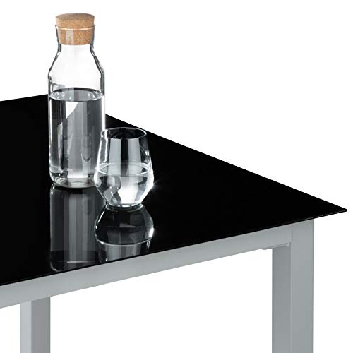 ADHW 8+1 Alu Sitzgruppe Gartenmöbel Gartengarnitur Tisch Stuhl Essgruppe Gartenset (Color : Silber-grau) – Bild 7