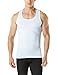 Tesla TM-MUN04-WHT_X-Large Men's Sleeveless Muscle Tank Top Cool Dry Compression Baselayer MUN04