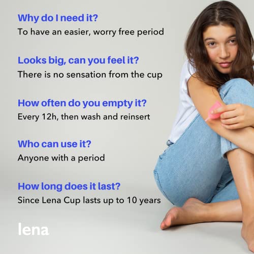 Lena Menstrual Cup Sensitive 12hr Period Silicone Soft Cup Tampon