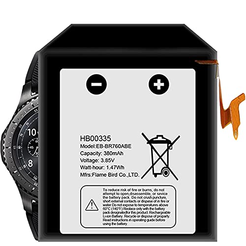 for Samsung Gear S3 Frontier/Classic Replacement Battery EB-BR760ABE Free  Adhesive Tool in Oman | Whizz Replacement Batteries