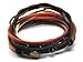 COOLLA Soft Leather Multicolour Ropes Men or Women Leather Bracelet Wristband Cuff Bracelet SL2285