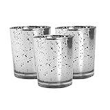BD Crafts Silver Mercury Glass Votive Holder, Set of 12