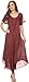 Sakkas 16603 - Egan Long Embroidered Caftan Dress/Cover Up with Embroidered Cap Sleeves - Fuchsia - OS