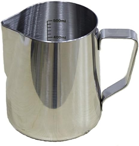 Henglian Stainless Steel Measurement Inside Milk Frothing Pitcher for Espresso Machines, Milk Frothers
