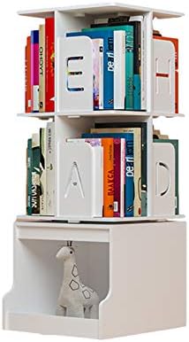 オフィスリビングルームのための簡単な分解本棚 床立ち棚 木製本棚回転本棚 360回転主催キャビネットラック Two セール品 Layer