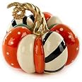 MACKENZIE-CHILDS Resin Pumpkin, Mini, Patchwork Spice | Hand-painted design, decorative fall, Halloween, and Thanksgiving fig