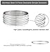 West Coast Jewelry | ELYA Women's Stainless Steel 9-Piece Stackable Bangle Bracelets (Inner Circumference 7.5 inches)