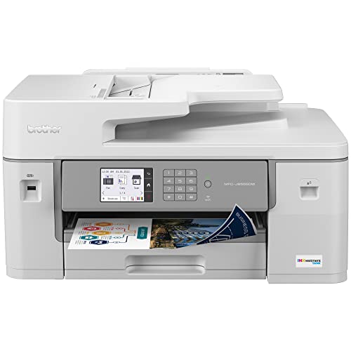 Brother MFC-J6555DW INKvestment Tank Color Inkjet All-in-One Printer with up to 1 Year of Ink in-box1 and 11” x 17” Print, Copy, scan, and fax Capabilities,White
