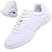 Mfreely Cheer Shoes for Girls White Cheerleading Athletic Dance Shoes Flats Tennis Walking Sneakers for Women