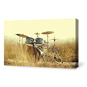 Canvas Wall Art for Living Room,Bedroom Home Artwork Paintings Drumset Ready to Hang - 12x18 inches