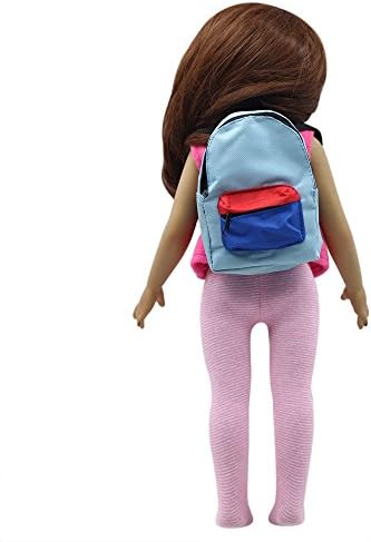callm Double Straps Backpack Schoolbag for All 18 inch Doll