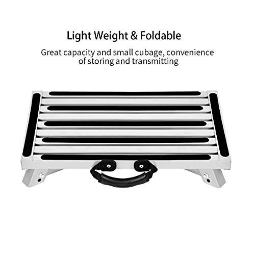 Safety RV Steps, Folding Platform Heavy Duty Aluminum Stool with Anti