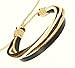 Mens Black Leather Strap Coloured Cords Leather Bracelet / Leather Wristband / Surf Bracelet
