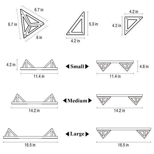 6 BAYKA+Floating+Mounted+Wall+Shelves