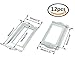 SpzcdZa 12Pack 84 x 42mm Office Library File Drawer Cabinet Card Tag Label Card Holder Drawer Pull/Label Holders/Label Frames Card/Label Holder Modern Label Holders Metal Frame(Silver Tone)