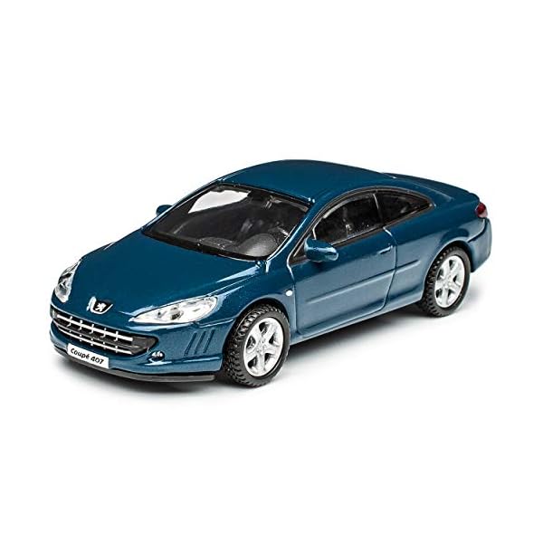 Peugeot 407 Coupe Blau 2004-2011 H0 1/87 Norev Modell Auto mit individiuellem Wunschkennzeichen – Bild 3