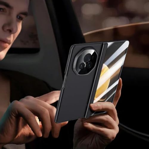 Kequsprk Case Compatible with Honor Magic V3, Lightweight, Ultra-Thin Case with Built-in Screen Protector, Lens and Hinge Protection, Shockproof Magnetic Closure Kickstand Protective Cover, Black
