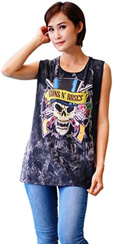 Bkksnow Guns N Roses Rock Band sleeveless Black Tank Top Shirt