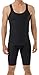 Underworks USA Mens Compression Bodysuit Shaper - Girdle for Gynecomastia Belly Fat and Thighs - No Rear Zipper 957 Medium Black