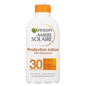 Garnier Ambre Solaire Hydra 24 Hour Protect Hydrating Protection Lotion SPF30, High Sun protection Factor 30, Water…