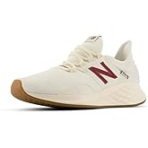New Balance Men's Fresh Foam Roav V1 Running Shoe, Sea Salt/Monarch Burgundy/Permafrost, 9.5