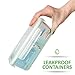 Prep Naturals Glass Meal Prep Containers Glass 2 Compartment (3 Pack) - Glass Food Storage Containers - Glass Storage Containers with Lids - Divided Glass Lunch Containers Food Container 24 Ounce