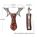 RCZZSUWE Professional Stainless Steel Slingshot,with 2 Bands 50 Ammo,Wooden Handle Wrist Rocket Slingshots,Hunting Sling shot for Adults,Shooting Fishing Catapult