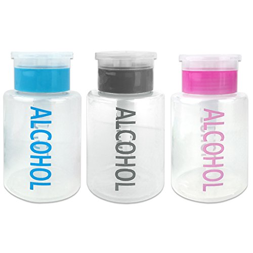 Beauticom 6 Oz Pink Push Down Alcohol Labeled Bottle Dispenser (Quantity: 2 Pieces)