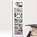 Adeco Decorative White Wood Wall Hanging Collage Picture Photo Frame, 6 Openings, 4x6 inches