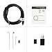 Ultra Slim 0.21 inch Dia. Probe USB Endoscope with Semi Rigid Cable USB Type C Adapter Borescope Waterproof Inspection Camera Snake Camera for PC Notebook and Android Device(5M/16.4ft Cable)