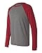 Bella + Canvas Men's Jersey Long-Sleeve Baseball T-Shirt L DEEP HTH/ CARDNL