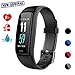 Mgaolo Fitness Tracker,Activity Health Tracker Waterproof Smart Watch Wristband with Blood Pressure Heart Rate Sleep Monitor Pedometer Step Calorie Counter for Android and iPhone