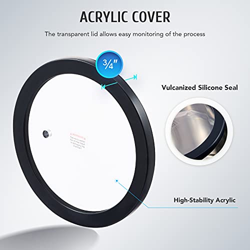 5 Gallon Vacuum Chamber with Pump, Vacuum Chamber and 38 Micron Vacuum