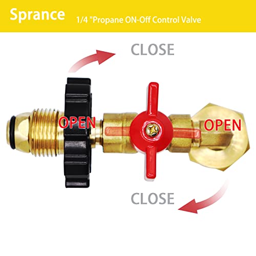 Sprance 1 Lb Propane Tank Refill Adapter，100 Solid Brass Regulator