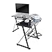 mecor L Shaped Tempered Glass Computer Desk W/Keyboard Tray & CPU Stand-Corner Laptop PC Table Workstation Home Office Furniture, Black