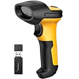 Barcode Scanner, Inateck Wireless Scanner, 2.4 GHz Adapter, 2600mAh Battery, 60M Range, Automatic Scanning, P6