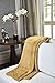 JCV Group Hotel Elements Luxurious Softness Extra Comfy Velvet Throw Blanket, 50x60 (Mustard)