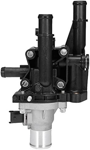 QUIOSS Coolant Thermostat&amp; Housing For 2009-11 Chevy Aveo Aveo5 / 2009 Pontiac G3 1.6L