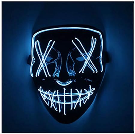 Maschera Halloween Con Luci LED AnanBros - 3 Modalità Luce, Per Feste E Cosplay, Taglia Unica - Foto 5