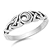 Sterling Silver Women's Moon Eye Celtic Knot Ring (Sizes 5-10)