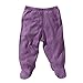 Babysoy Baby Girls' Footie Pants - Eggplant - 0-3 Months
