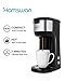 Coffee Maker, HAMSWAN K Cup Coffee Maker for K-Cup Pod & Ground Coffee, Coffee Machine with Self Cleaning Function (Black)